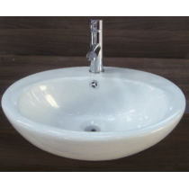 ECT Como semi-recess oval basin 1 t.H only